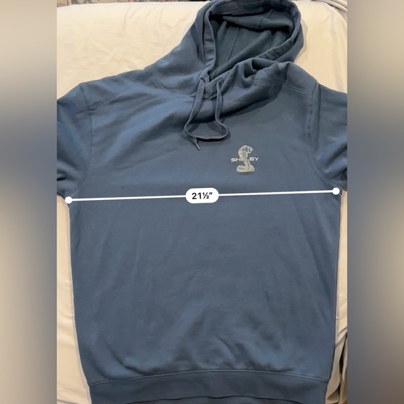 Oura Blue Hoddie Sweater with Shelby Cobra Embroidered Logo - Picture 6 of 11